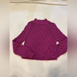 Berry colored American eagle mock neck sweater size medium
